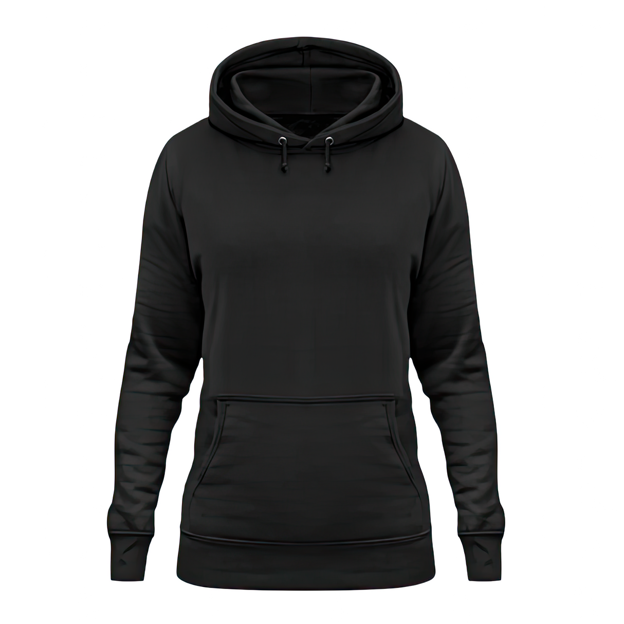 Ein Bikerin Hoodie für Motorradfahrerinnen von Wingbikers mit dem Aufdruck, Club der verrückten alten Schachteln - mit Back Print, in schwarz, Ansicht von Vorne.