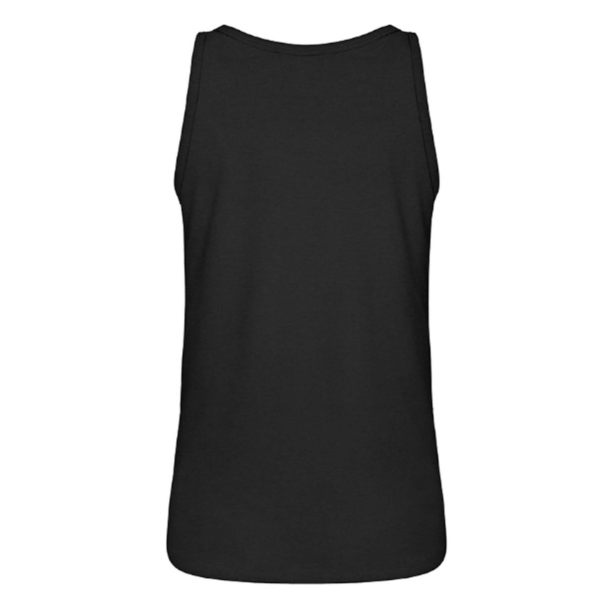 Ein Tanktop für Motorradfahrerinnen von Wingbikers mit dem Aufdruck, Love is... When You Like Someone As Much As Your Motorcycle, in schwarz, Ansicht von hinten.