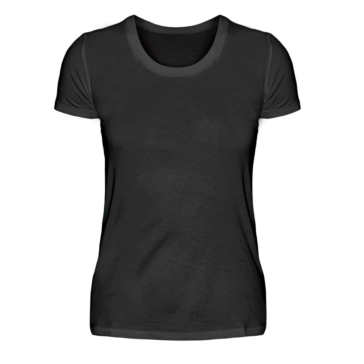 Ein Bikerin T-Shirt für Motorradfahrerinnen von Wingbikers mit dem Aufdruck, Club der verrückten alten Schachteln - mit Back Print, in schwarz, Ansicht von vorne.