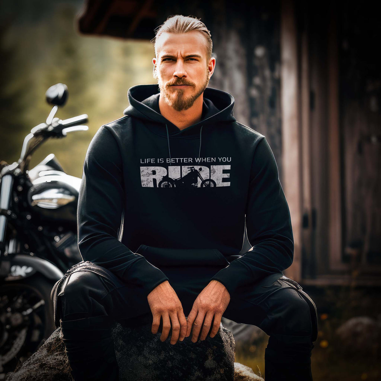 Life Is Better When You Ride - Motorrad Kapuzenpullover Hoodie