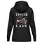 Ein Damen Hoodie für Trike Fahrerinnen von Wingbikers mit dem Aufdruck, Triker Lady - Triker Life, im vintage Stil, als Back Print, in schwarz.