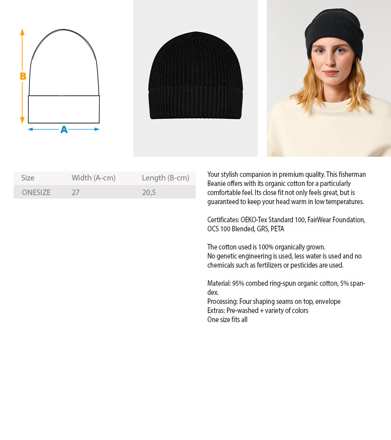 Beanie Mütze Größentabelle