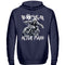 Ein Zip-Hoodie von Wingbikers für Motorradfahrer mit dem Aufdruck, Böser alter Mann, in navy blau.