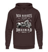 Ein Triker Hoodie für Trikefahrer von Wingbikers mit dem Aufdruck, Mir reichts, ich geh´ Dreirad fahren, in braun.