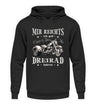 Ein Triker Hoodie für Trikefahrer von Wingbikers mit dem Aufdruck, Mir reichts, ich geh´ Dreirad fahren, in schwarz.