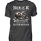 Biker T-Shirt mit einem vintage Aufdruck, Biker sind wie gute Whiskey - wir werden mit dem Alter besser in dunkelgrau. 