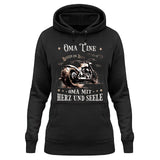 Motorrad Damen Hoodie Schwarz