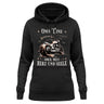 Motorrad Damen Hoodie Schwarz