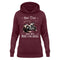 Motorrad Damen Hoodie Weinrot