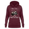 Motorrad Damen Hoodie Weinrot