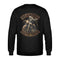 Ein Biker Sweatshirt für Motorradfahrer von Wingbikers mit dem Aufdruck, Sons of Arthritis - Kortison Chapter - Biker Veteran - als Back Print, in schwarz.