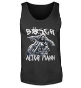 Ein Biker Tanktop von Wingbikers, für Motorradfahrer mit dem Aufdruck, Böser alter Mann, in schwarz.