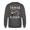 Ein Sweatshirt für Trike Fahrerinnen von Wingbikers mit dem Aufdruck, Triker Lady - Triker Life, im vintage Stil, als Back Print, in dunkelgrau.