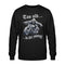 Ein Biker Sweatshirt für Motorradfahrer von Wingbikers mit dem Aufdruck, Too old to die young! - in schwarz.