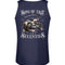 Ein Tanktop für Motorradfahrer von Wingbikers mit dem Aufdruck, Sons of the Seventies - Vintage Biker, mit Back Print, in navy blau.