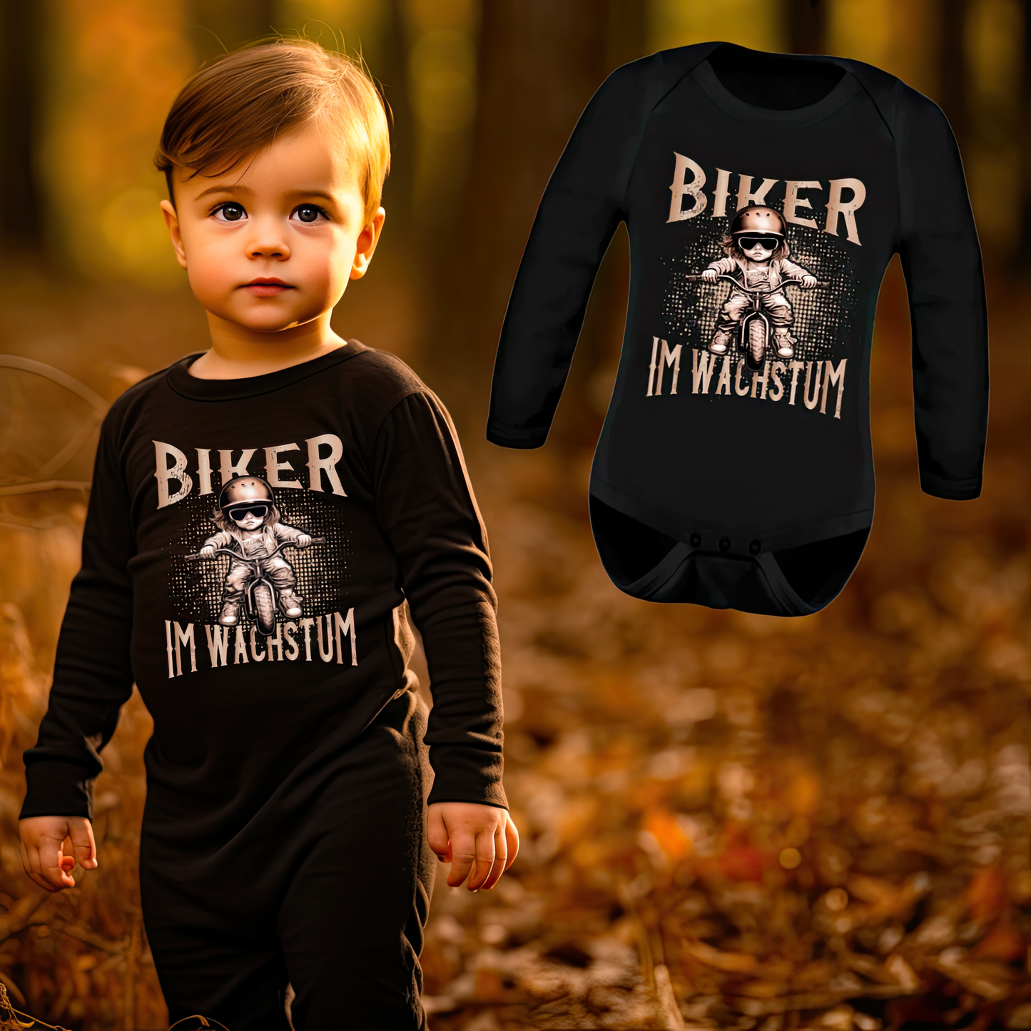Biker im Wachstum - Baby Body Langarm