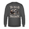 Ein Sweatshirt für Motorradfahrer von Wingbikers mit dem Aufdruck, The Sound of Freedom, als Back Print, in dunkelgrau.