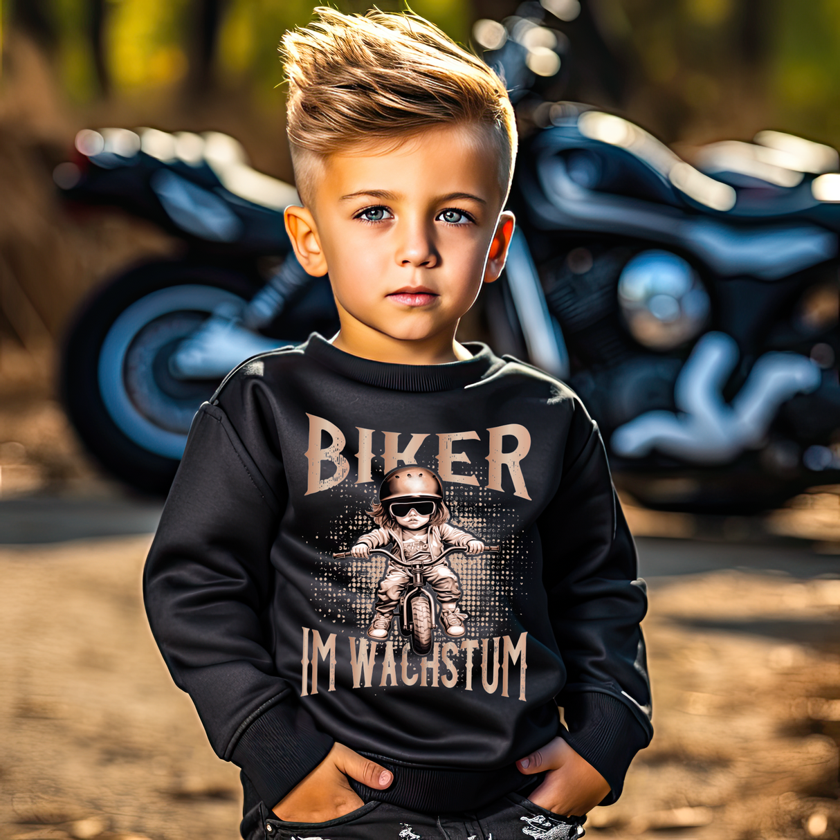 Biker im Wachstum  - Kinder Sweatshirt