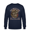 Ein Sweatshirt für Motorradfahrer von Wingbikers mit dem Aufdruck, Old Balls Club - My Pipe Will Still Make You Scream, in navy blau.