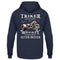 Ein Hoodie für Trike Fahrer von Wingbikers mit dem Aufdruck, Triker sind wie guter Whiskey - Wir werden mit dem Alter besser, als Back Print, in navy blau.