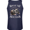 Ein Biker Tanktop für Motorradfahrer von Wingbikers mit dem Aufdruck, Sons of the Sixties - Vintage Biker - als Back Print, in navy blau.