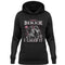 Ein Damen Hoodie für Motorradfahrerinnen von Wingbikers mit dem Aufdruck, I Kissed A Biker And I Liked It, in schwarz.