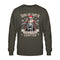 Ein Biker Sweatshirt für Motorradfahrer von Wingbikers mit dem Aufdruck, Sons of Santa - Christmas Chapter, in khaki grün.