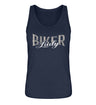 Ein Tanktop für Motorradfahrerinnen von Wingbikers mit dem Aufdruck, Biker Lady, in navy blau.