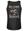 Ein Biker Tanktop für Motorradfahrer von Wingbikers mit dem Aufdruck, Das Leben ist zu kurz, um hässliche Motorräder zu fahren - mit Back Print, in schwarz.