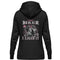 Ein Damen Hoodie für Motorradfahrerinnen von Wingbikers mit dem Aufdruck, I Kissed A Biker And I Liked It, mit Back Print, in schwarz.