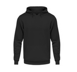 Ein Biker Hoodie für Motorradfahrer von Wingbikers mit dem Aufdruck, Zum Arbeiten zu alt, zum Sterben zu jung - Zum Biken top fit, als Back Print - in schwarz, Ansicht von Vorne. 