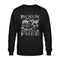 Ein Biker Sweatshirt für Motorradfahrer von Wingbikers mit dem Aufdruck,  Born to Live Free, in schwarz.  