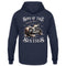 Ein Biker Hoodie für Motorradfahrer von Wingbikers mit dem Aufdruck, Sons of the Sixties - Vintage Biker, in navy blau.