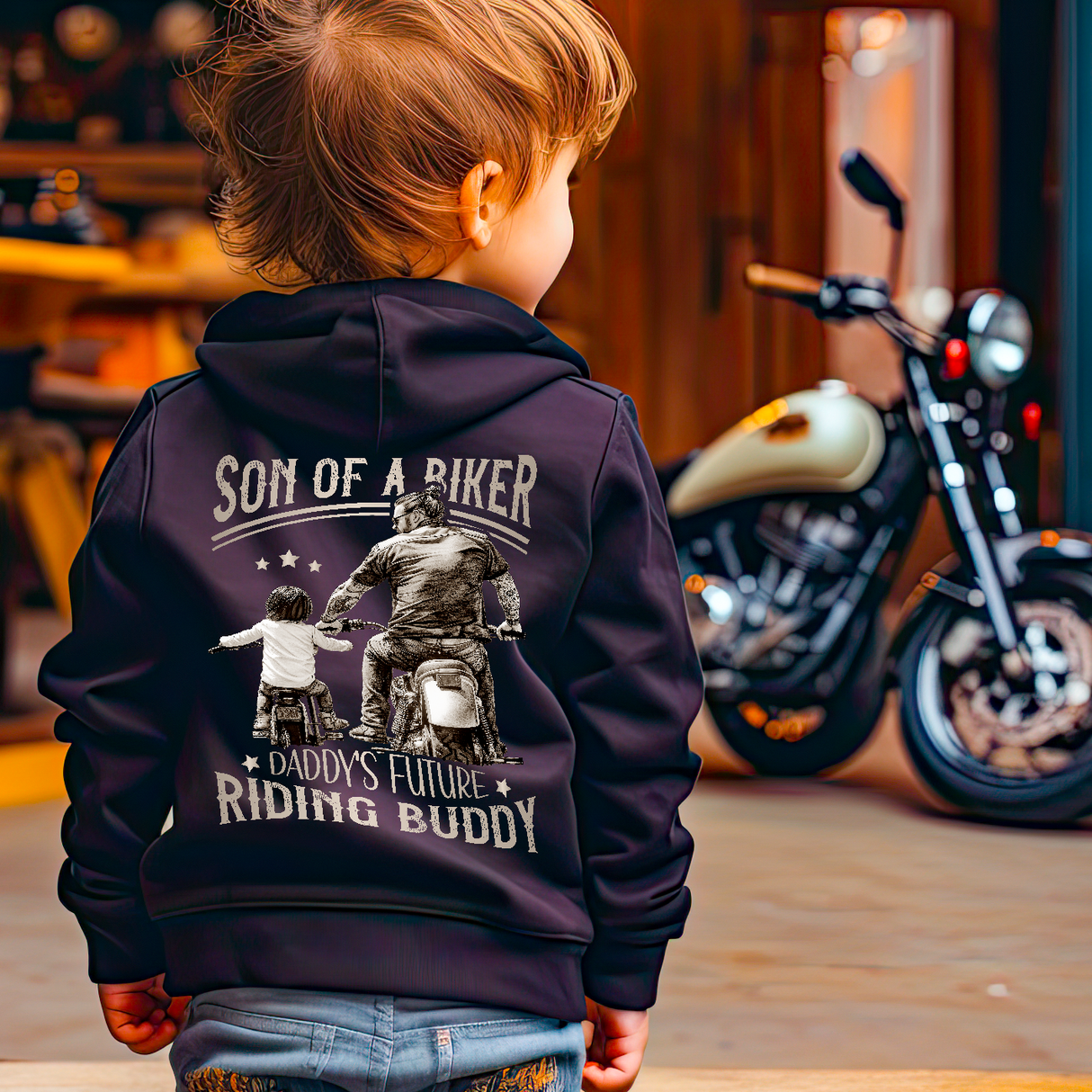 Son Of A Biker  - Kinder Hoodie