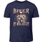 Ein Motorrad T-Shirt für Kinder von Wingbikers, mit dem Aufdruck, Biker im Wachstum, in navy blau.