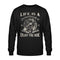 Ein Biker Sweatshirt für Motorradfahrer von Wingbikers mit dem Aufdruck, Life Is A Journey - Enjoy The Ride - in schwarz.