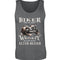 Ein Biker Tanktop von Wingbikers mit einem vintage Aufdruck, Biker sind wie gute Whiskey - wir werden mit dem Alter besser in dunkelgrau.