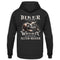 Biker Hoodie mit einem vintage Aufdruck, Biker sind wie gute Whiskey - wir werden mit dem Alter besser mit Back Print in schwarz. 