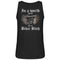 Ein Bikerin Tanktop für Motorradfahrerinnen von Wingbikers mit dem Aufdruck, In a world full of Princesses, be a Biker Bitch, mit Back Print - in schwarz.