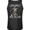 Ein Biker Tanktop für Motorradfahrer von Wingbikers mit dem Aufdruck, Lone Wolf - No Club, als Back Print, in schwarz.