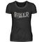 Ein T-Shirt für Motorradfahrerende Mütter von Wingbikers mit dem Aufdruck, Biker Mama, in schwarz.