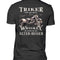 Ein T-Shirt für Trike Fahrer von Wingbikers mit dem Aufdruck, Triker sind wie guter Whiskey - Wir werden mit dem Alter besser, als Back Print, in schwarz.