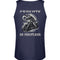 Ein Biker Tanktop für Motorradfahrer von Wingbikers mit dem Aufdruck, Fürchte die Furchtlosen, mit Back Print, in navy blau.