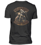 Ein Biker T-Shirt für Motorradfahrer von Wingbikers mit dem Aufdruck, Sons of Arthrose - Morphin Chapter, in schwarz.