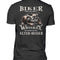 Biker T-Shirt mit einem vintage Aufdruck, Biker sind wie gute Whiskey - wir werden mit dem Alter besser mit Back Print in schwarz. 