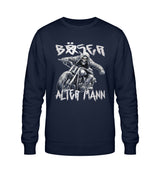 Ein Sweatshirt von Wingbikers für Motorradfahrer mit dem Aufdruck, Böser alter Mann, in navy blau.