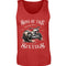 Ein Biker Tanktop für Motorradfahrer von Wingbikers mit dem Aufdruck, Sons of the Sixties - Vintage Biker, in rot.