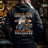 Motorrad Opa - Manche Opas fahren Rollator - Echte Opas fahren Motorrad - Reißverschluss-Jacke Zip-Hoodie